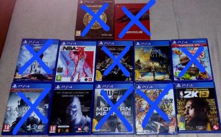 Lote de 4 Juegos PS4 y mandos DualShock4