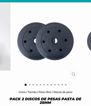 Pack 4 Discos de Pesas 10kg (25mm)
