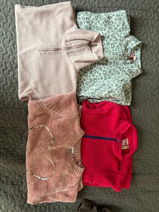 Set 4 maglie in pile 5-6 anni