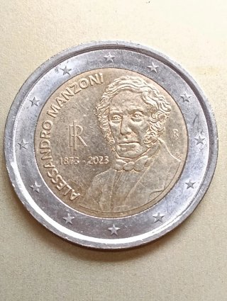 Moneda 2€ Italia 2023 Alessandro Manzoni