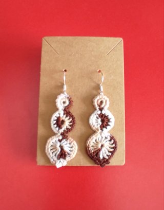 Pendientes crochet. Artesanales. Plata 925.