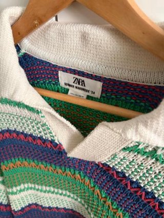 Polo de punto multicolor Zara