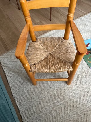 Silla Infantil de Madera y Enea