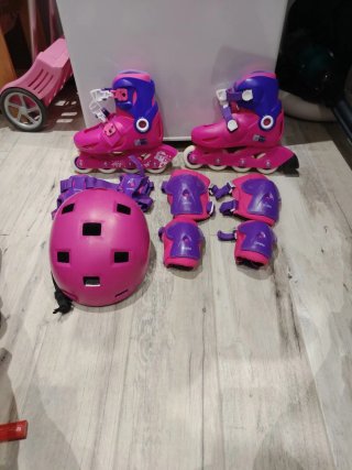 Patines en línea Oxelo con set de protección.