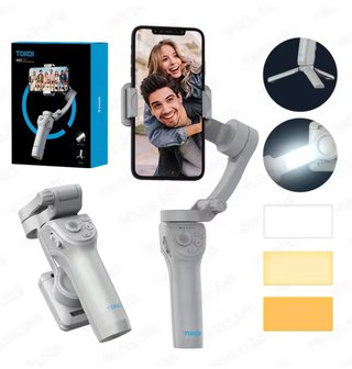Estabilizador Gimbal Tokqi M01 con Luz LED