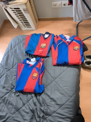 Pack 3 Camisetas de Fútbol FC Barcelona