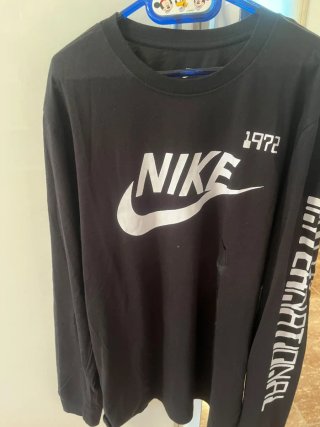 Camiseta Nike Negra Manga Larga Talla S