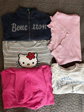 Set 5 felpe per bambina 4-5 anni