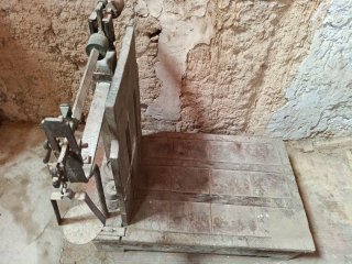 Balanza antigua de plataforma