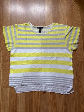 Camiseta Mango Rayas Amarillas y Blancas