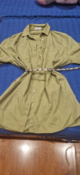 Camisa Bershka Verde Oliva