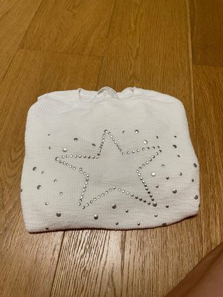 Jersey Blanco Brownie con Estampado de Estrella