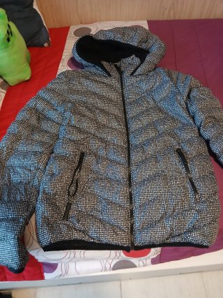 Cazadora Acolchada Estampada Talla S