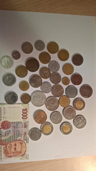 Lote de 39 monedas pre-euro Italia Francia