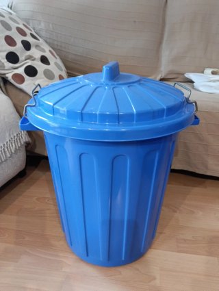 Cubo de Almacenaje de Plástico Azul 46L