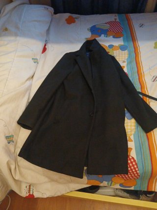 Gabardina Negra de Hombre
