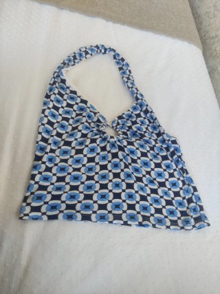 Top Halter Subdued Estampado Geométrico Talla M