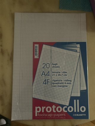 Blocco fogli protocollo Blasetti A4