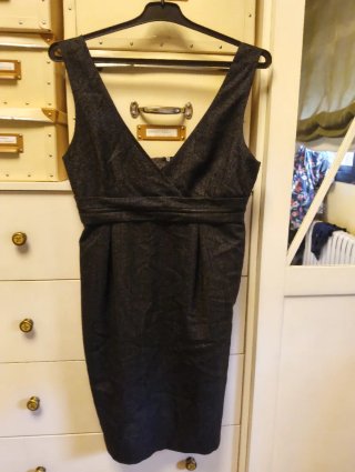Vestido ZARA Talla M Negro Jaspeado forro cmo Nuev