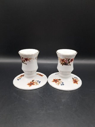 Set de 2 Candelabros de Porcelana Inglesa