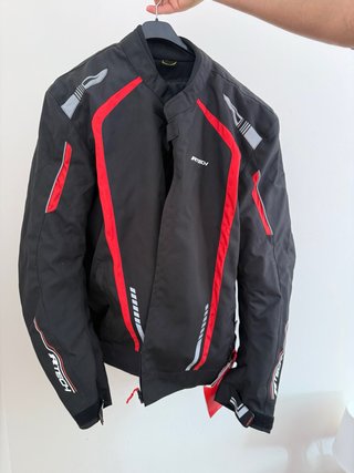 Chaqueta y pantalon de Moto Rtech Negra y Roja
