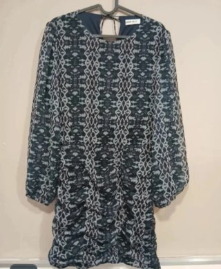 Vestido Brownie Negro Estampado Talla M
