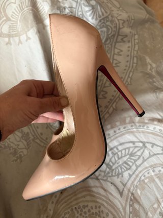 Zapatos de Tacón Beige Talla 39