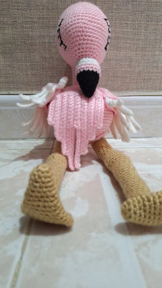 Muñeco Amigurumi Flamenco