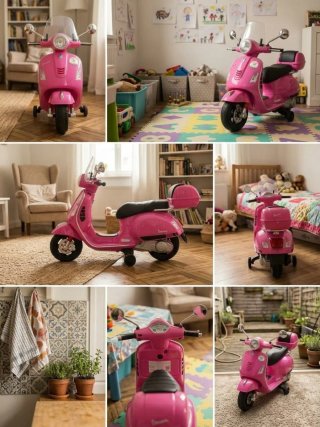 Vespa Eléctrica Infantil Rosa
