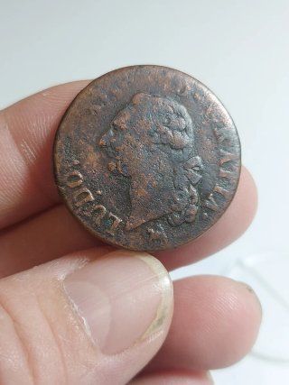 Moneda de Cobre Luis XVI de Francia