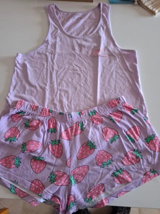 Pijama Verano con estampado de Fresas en pantalón