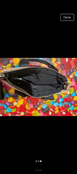 Bolso de mano beige