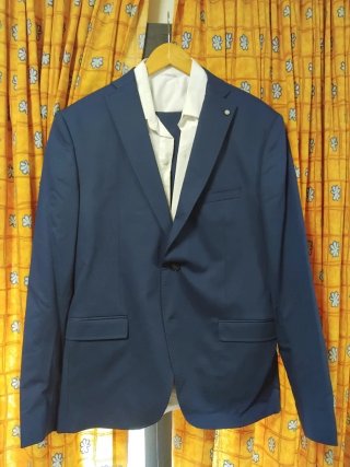 Traje de chaqueta azul