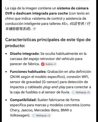 Dashcam Integrada para Espejo Retrovisor