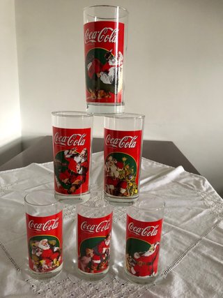 Set 6 Bicchieri Coca-Cola Babbo Natale Vintage
