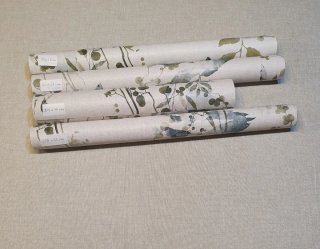 4 restos de Papel Pintado Floral