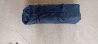 Cuna de viaje plegable azul