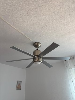 Ventilador de Techo Metálico Plateado