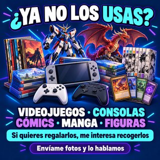 Recojo videojuegos, cómics y figuras que regales