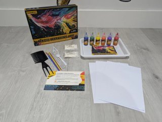 Kit Pintura sobre Agua Magic Marbling Art Coodoo