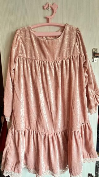 Vestido Terciopelo Rosa Mayoral Talla 10,