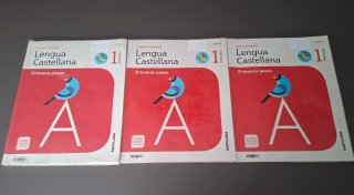 Libros Lengua castellana Matematicas 1° Primaria