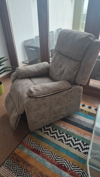 Sillón Eléctrico Reclinable Gris