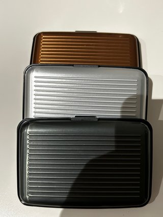 Set de 3 Tarjeteros Metálicos
