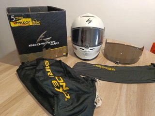 Casco Moto Scorpion EXO-R1 Air Blanco perla