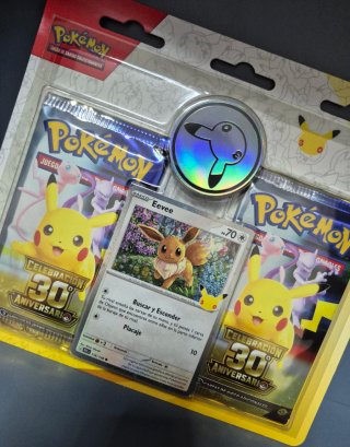 Pokémon 30 Aniversario 2 Sobres + Moneda