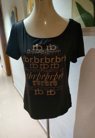 Blusa Rocco Barocco Negra Talla M