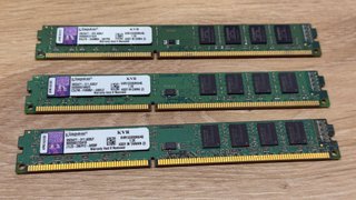 3 Memorias RAM Kingston 4GB DDR3 1333MHz