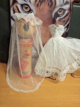 Vestido de Novia y Velo para Muñeca Nancy, LEER