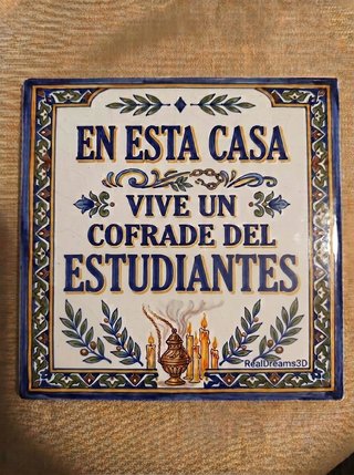Azulejo En esta casa vive un cofrade Estudiantes